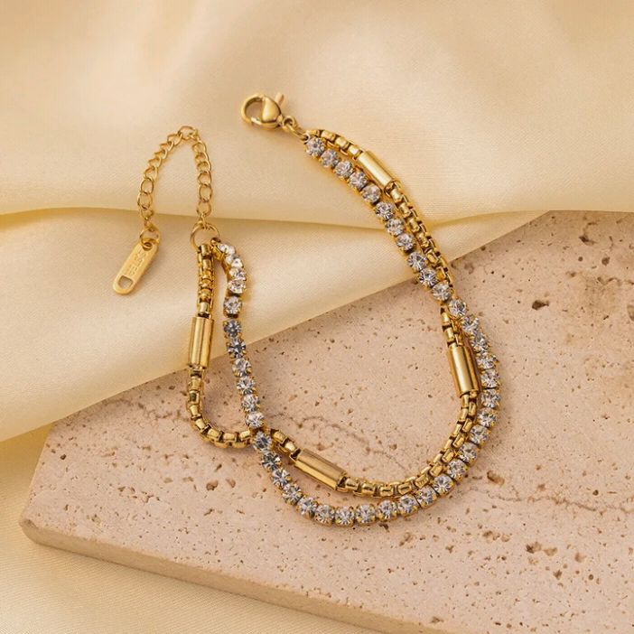 Double Layer Iced Bracelet