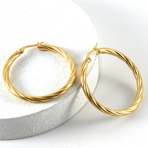 Classic Gold Hoop Earrings | 18K Gold Plated Anti-Tarnish | Ethereal Gems
