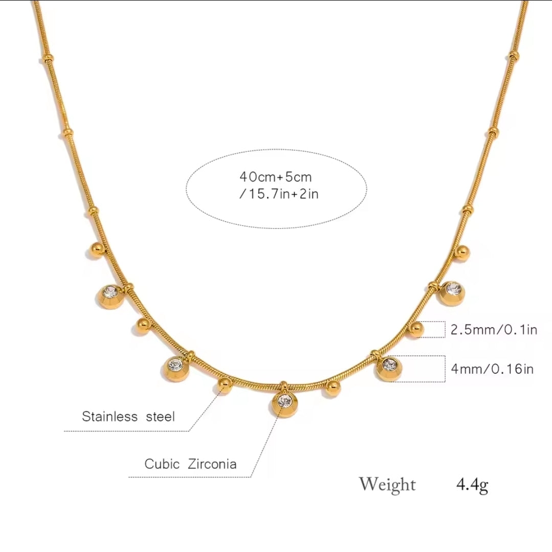 Waterdrop Snake Chain Necklace