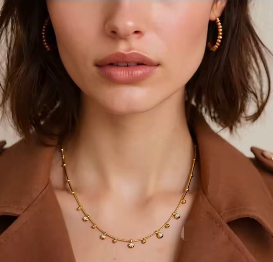 Waterdrop Snake Chain Necklace