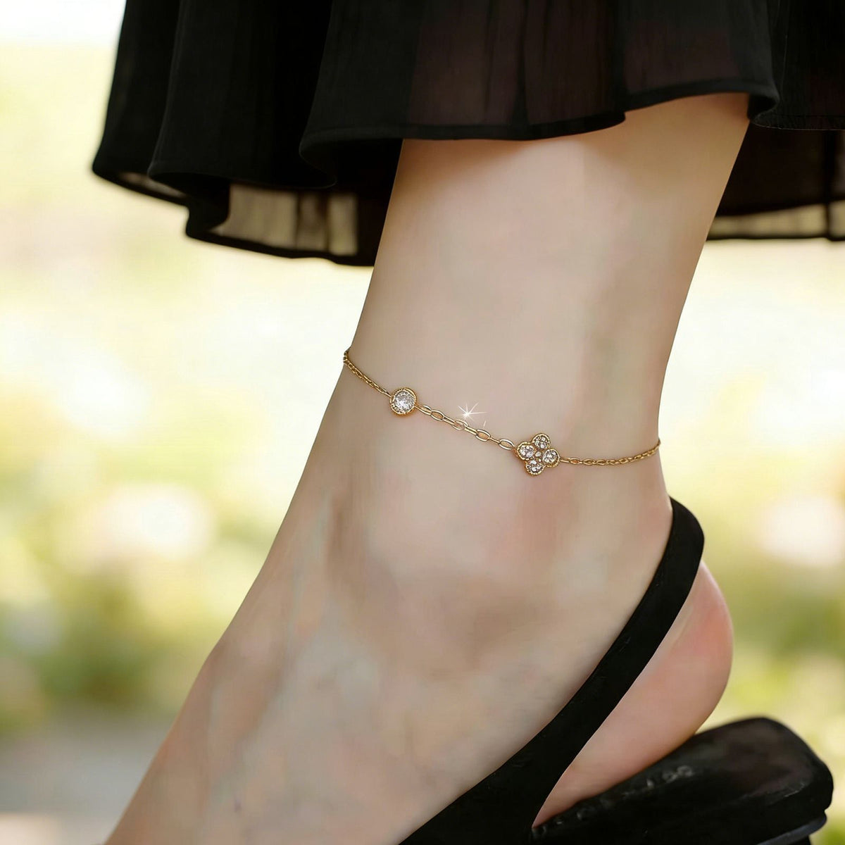 Mini Diamond Anklet