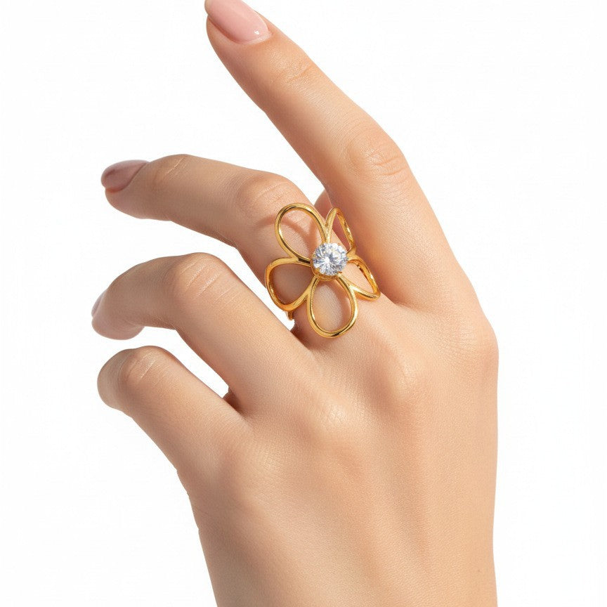 Flower Diamond Ring