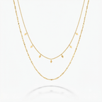 Double Layer Leaf Charm Necklace