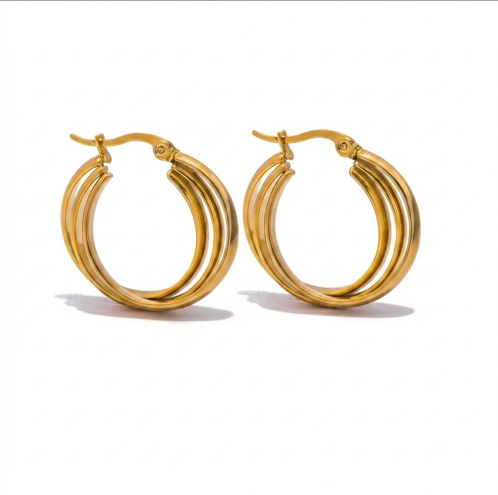 Triple Layer Hoop Earrings
