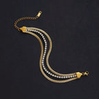 Double Layer Snake Tennis Bracelet