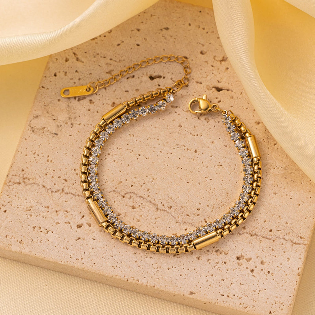 Double Layer Iced Bracelet