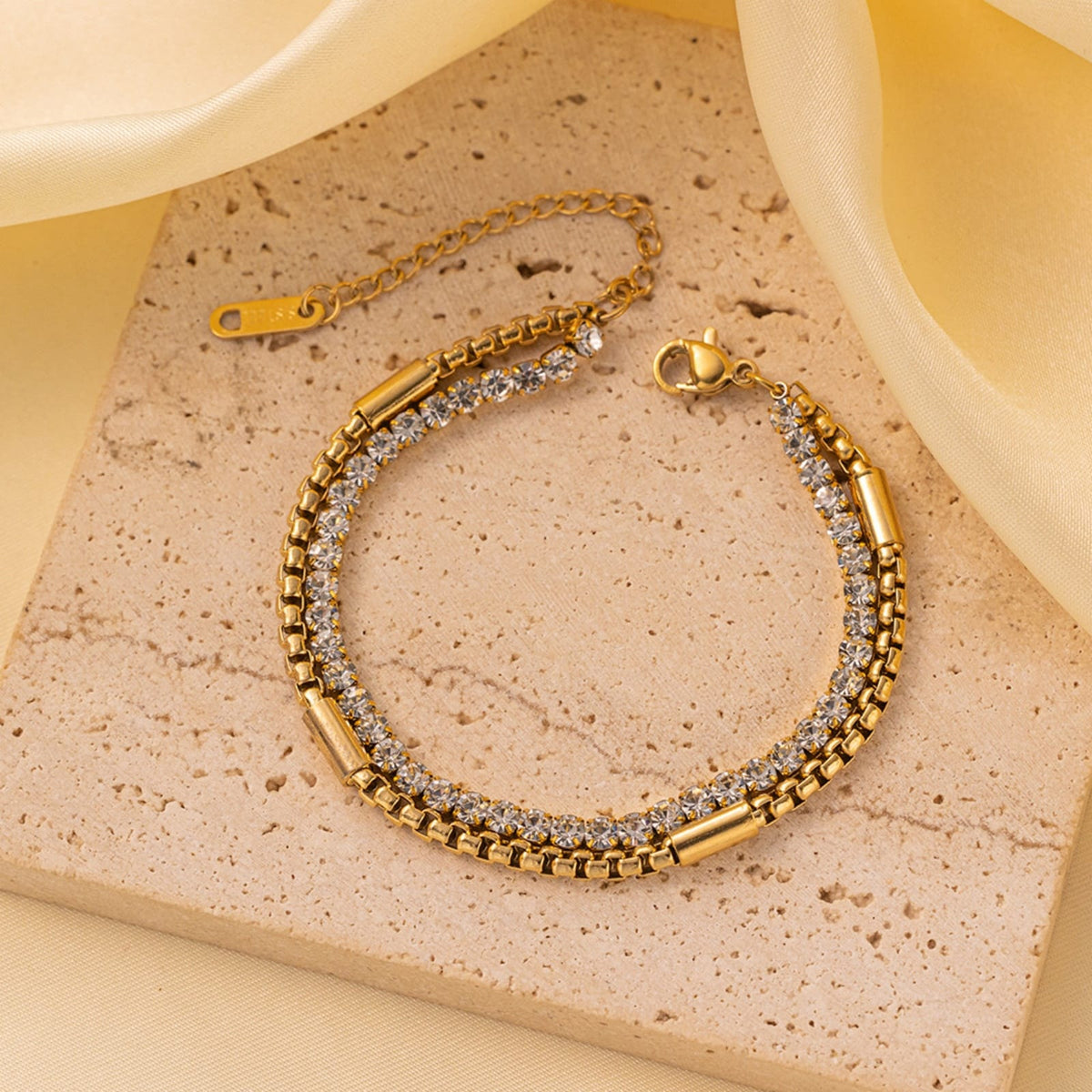Double Layer Iced Bracelet