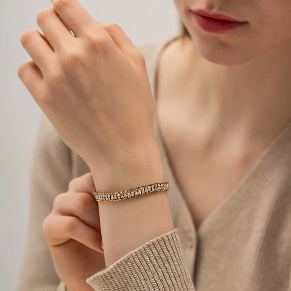 Double Layer Tennis Bracelet