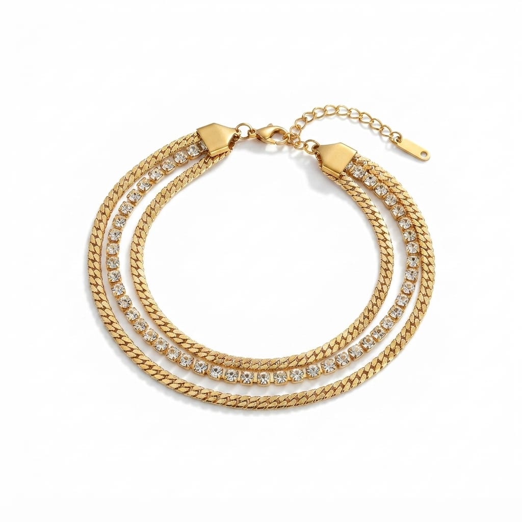 Double Layer Snake Tennis Bracelet