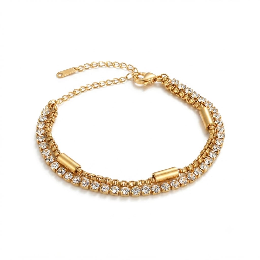 Double Layer Iced Bracelet