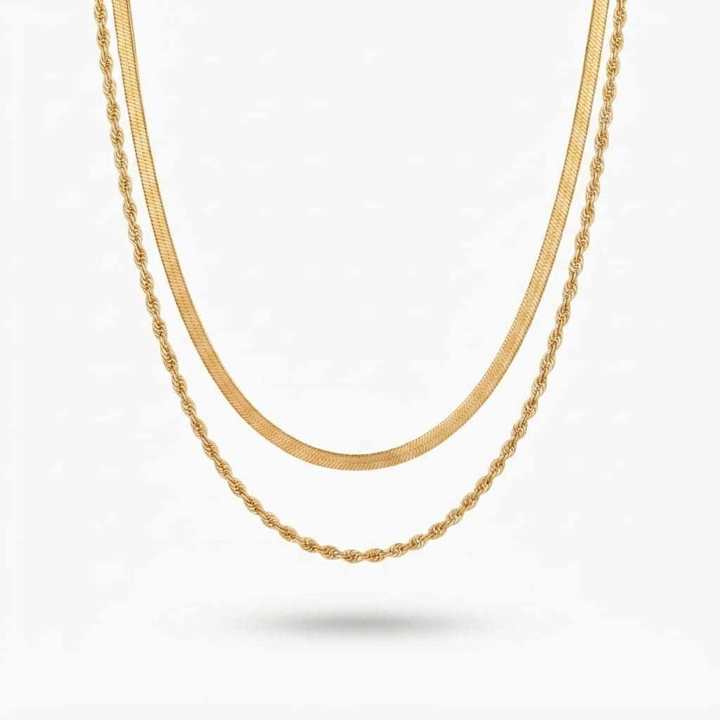 Double Layer Rope Snake Chain Necklace
