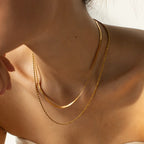 Double Layer Rope Snake Chain Necklace