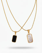 Black & White Charm Necklace