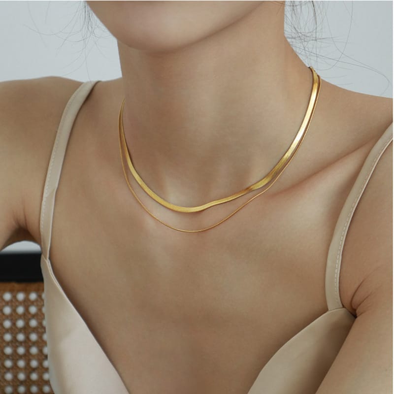 Double Layer Snake Chain Necklace