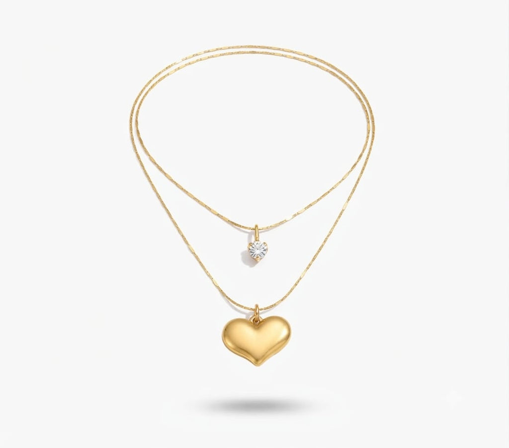 Double Layer Heart Necklace