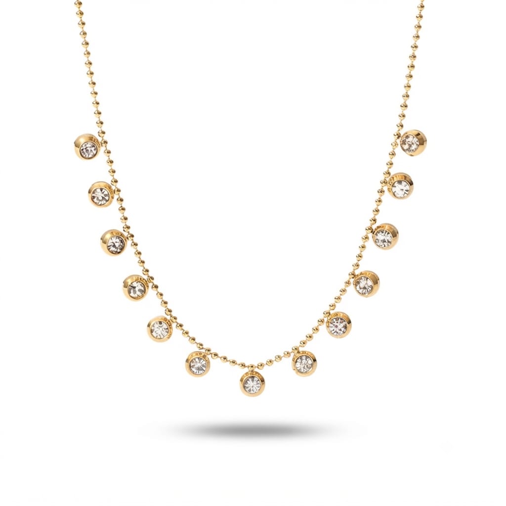 Diamond Bead Necklace