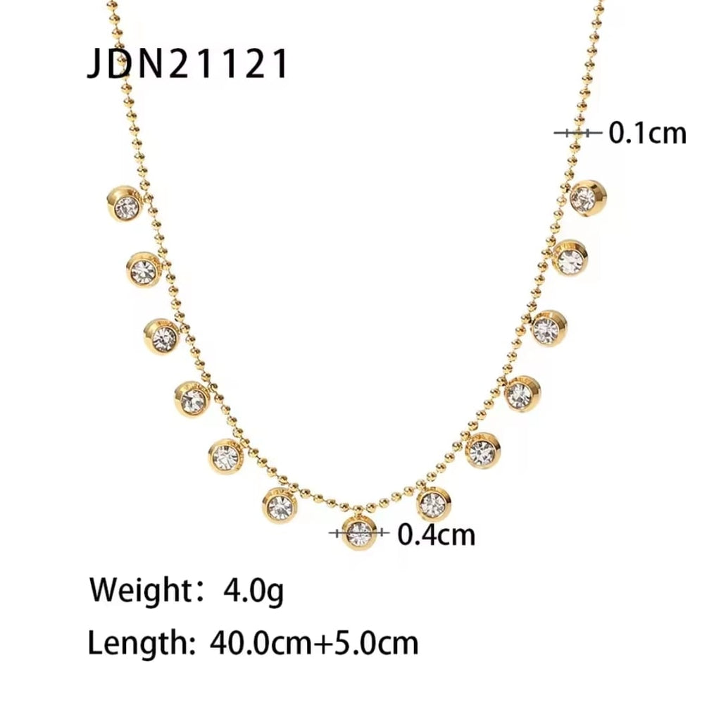 Diamond Bead Necklace