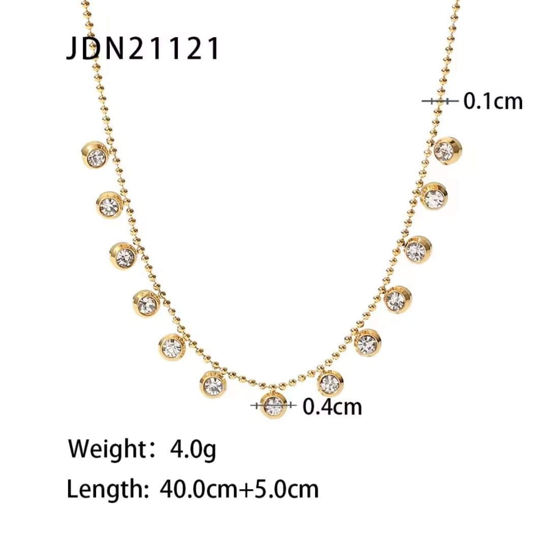 Diamond Bead Necklace