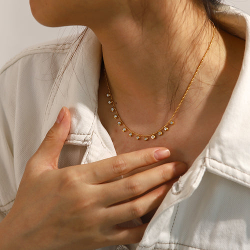 Diamond Bead Necklace