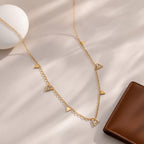 Waterdrop Mini Necklace (Triangular Stones)