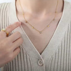 Waterdrop Mini Necklace (Triangular Stones)
