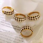 Black & White Charm Ring