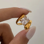 Square Cut Diamond Ring