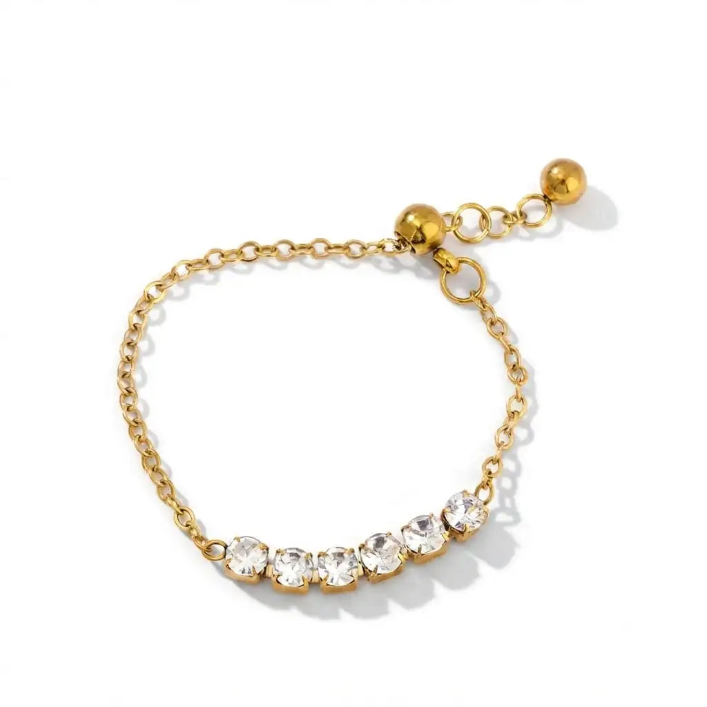 Mini Crystal Chain Ring