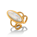 Plated White Charm Ring