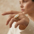 Plated White Charm Ring