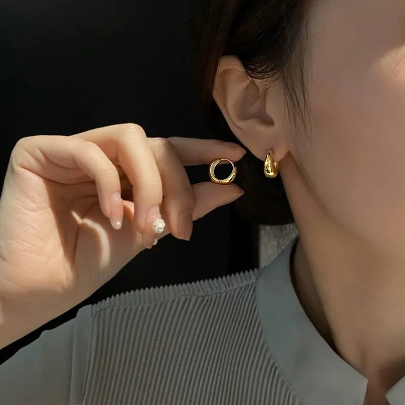 Mini Chunky Hoop Earrings