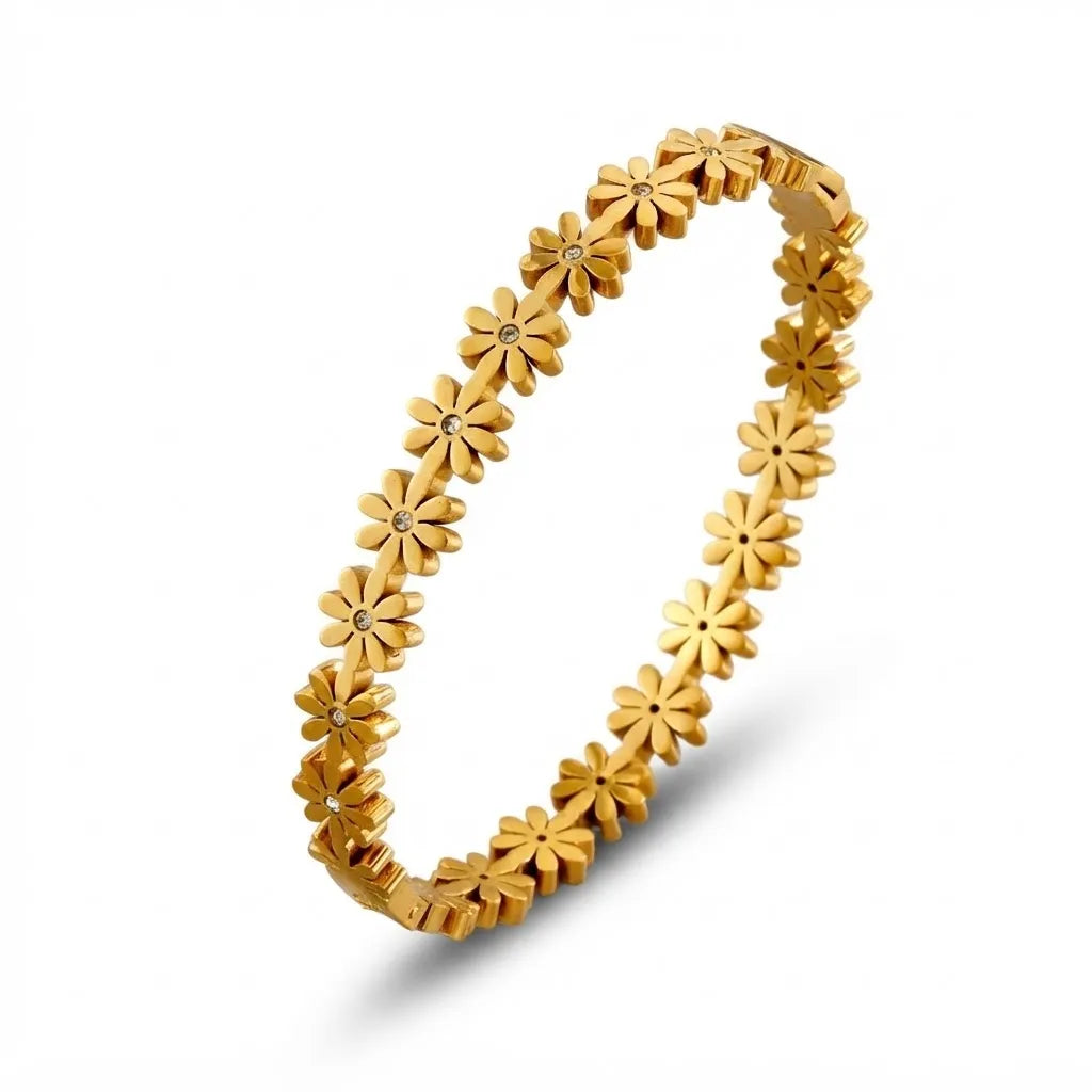 Flower Diamond Bangle