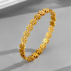 Flower Diamond Bangle