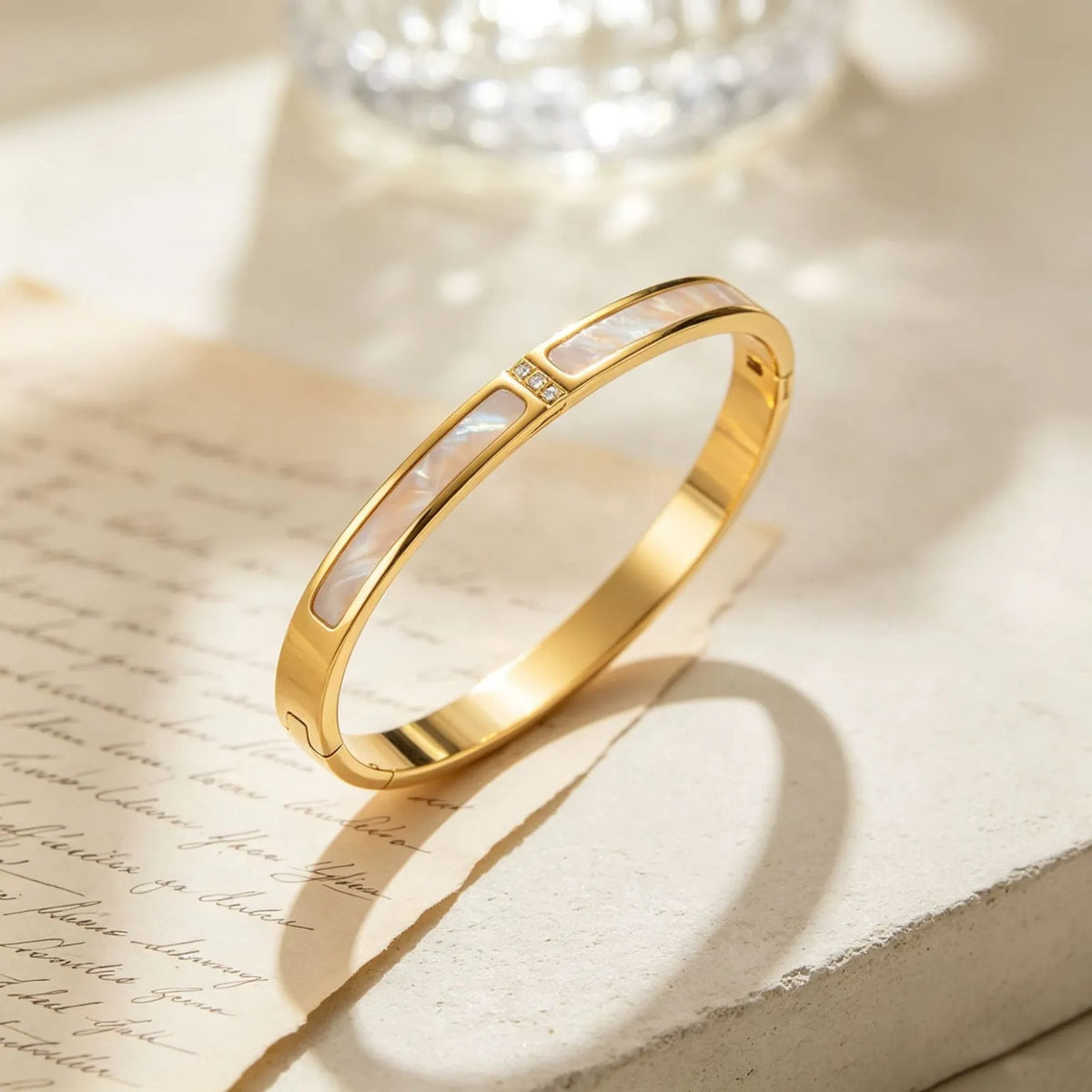 White Charm Bangle