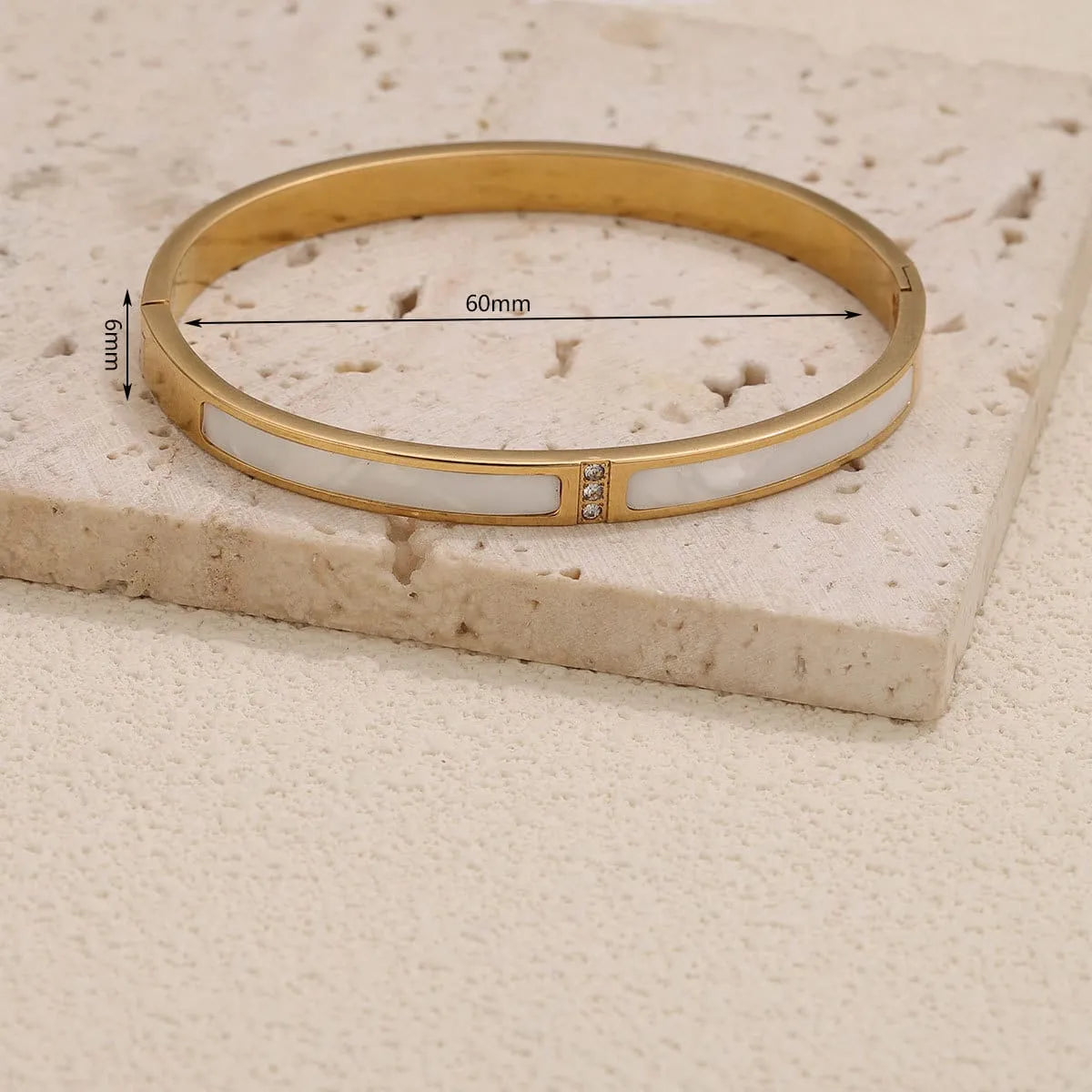 White Charm Bangle