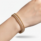 Triple Layer Chain Tennis Bracelet