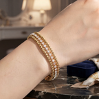 Triple Layer Chain Tennis Bracelet